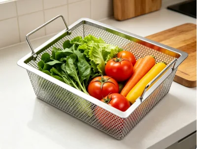 Multi Layer Stack Perforated Drain Basket Warehouse Catering Vegetable Sorting Dewatering Crate