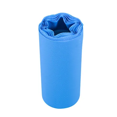High Quality Durable 8C Blue PE Embossed Release Film Matte Striped for Cooling Patch Spray Glue