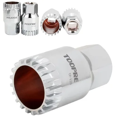 20 Teeth Square Hole Spline Repair Bicycle Bottom Bracket Remover Mountain Road Bike Spanner Wheel Puller Removal Tools