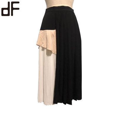 Oem High Quality Fashion Casual Official Skirts for Girls Lady Women Three Colors Pleated Knee Maxi Skirts Women Long Dress