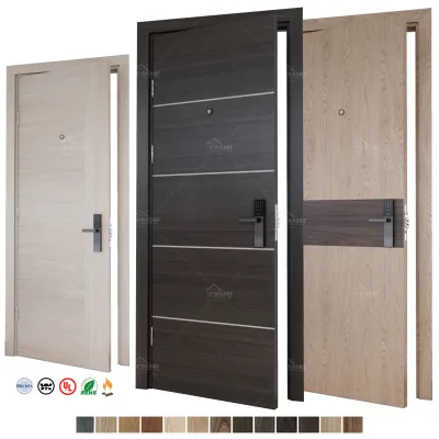 EN Classified Fire Wood Doors for Hotel BS Standard Fire Rated Timber Doors Boutique Hotel Fire Doors