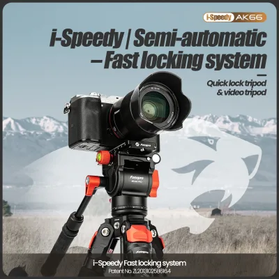 Professional Portable 9kg Load Capacity Camera Tripod Aluminum AK66 Fluid Video Tripod for Digital Video Camera