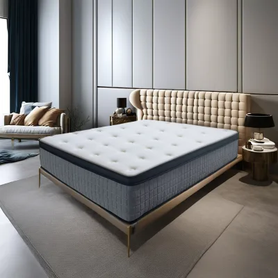 Hot Selling Superior Grey King-Size Pocket Spring Hotel Mattress 5-Star Hotel Roll Packed for Cooling Bedroom for Hotels