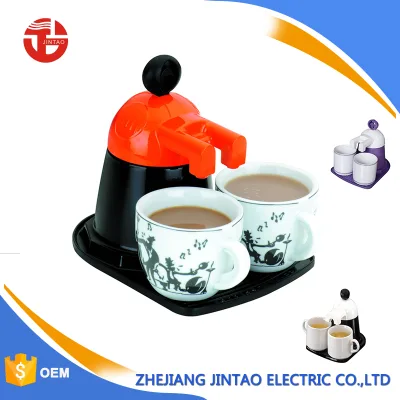 Aluminium Gas Mocha Coffee Blewer Coffee Maker With 2 Ceramic Cups