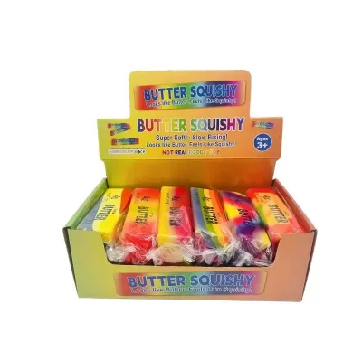 Wholesale Rainbow Butter Squishy Toys Slow Rise PU Butter Foam Squishy Stress Relief Fidegt Toys Anti Stress Squeeze Toys