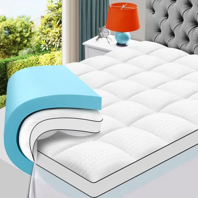 Modern Style Dual Layer 2 Inch Memory Foam Mattress Topper Memory Foam 4 Inch Memory Foam Mattress Topper