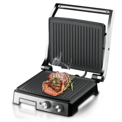 Household Open 180 Degree Grill Maker Non-stick Coating Grill Maker Double Sided Heating Grill Maker