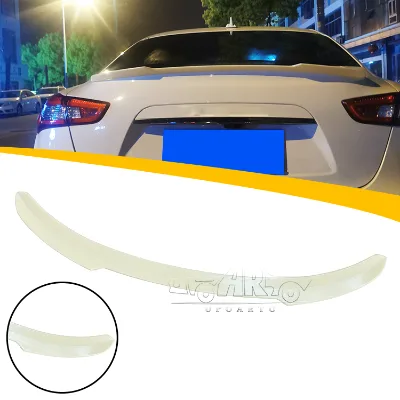 HS Upgrade Car Parts ABS Plastic Carbon Fiber Rear Boot Duck Lip Spoiler for Maserati Ghibli MK3 2014 2015 2016 2017 2018 2019