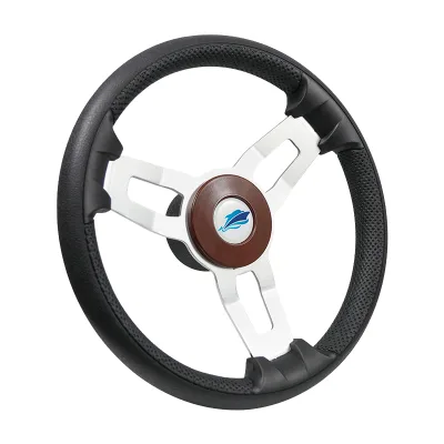 2026 Shengyu 3 Spoke Stainless Steel 13.5 Inch Universal Boat Steering Wheel with Nut for Sailboats and Yachts