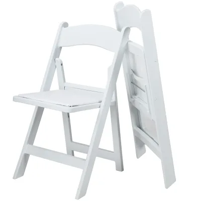 Outdoor Use White Garden Wedding Resin Wimbledon Folding Chairs