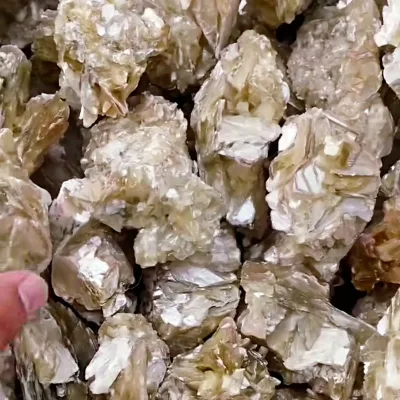 High Quality Raw Crystal Yellow Lepidolite Stone Wholesale Natural Golden Lepidolite Rough Stone