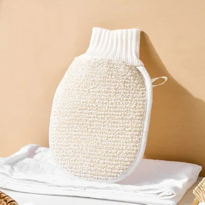 Adult Sisal Moisturizing Gloves Double-Sided Usable Shower Gloves Back Scrubbing Dirt Removal Exfoliating Bath Gloves Features