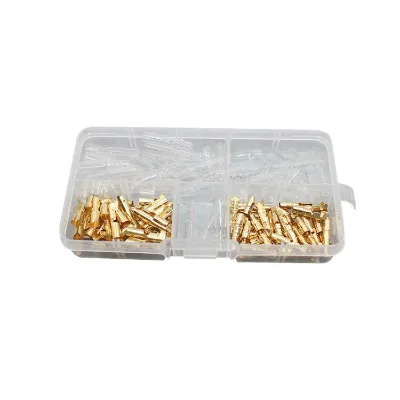 120pcs Brass Male and Female 3.5mm Pin Bullet Terminal with Sheath