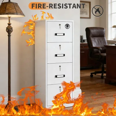 4 Deaer Fireproof Cabinet Fire-resistant 4 Drawer Steel Filing Cabinet Safe Fire Proof Cabinet for Documents Armarios Ignifugo