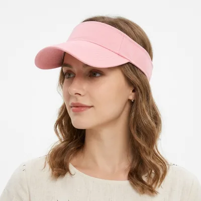 Wholesale Adult Acrylic Knit Open Top UV Protection Summer Sun Visor Travel Snapback Cap for Outdoor Blank Unbranded Design