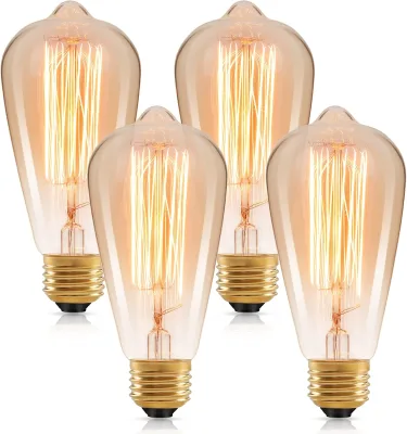 Big Beam Angle Diameter 64mm ST64 40W 60W E26 E27 Loft Vintage Pendant Lamp Birdcage Filament Edison Antique Vintage Light Bulbs
