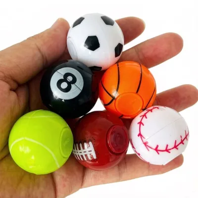 Mini Fidget Spinner Balls 3.5cm Colorful Sports Balls with 6 Styles for Kids Party Birthday Vending Machine Refills