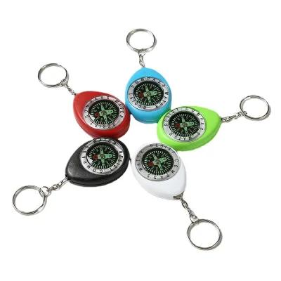 Portable Key Chain Compass, Glow-in-the-dark Graduated Mini Compass, Children Teaching Gifts Toys Promotional Gifts