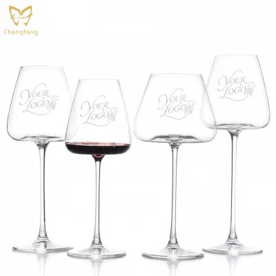 Machine Blown Burgundy Concave Bottom Red Wine Glass ultra Thin Crystal Glass Goblet Large Capacity Wine Glasses