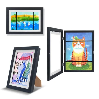 Cross-Border Eco-Friendly KidsArtFrame Rectangle Magnetic Photo Frame Storage Flip Style Commemorative Artwork for Children
