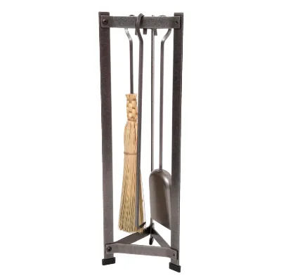 Free Sample Cheap Price 4 Piece Companion Set Rectangular Base Fireplace Fire Tools Set