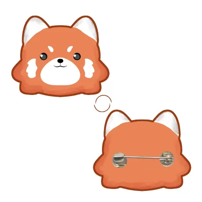 Custom Plush Animal Shape Pin Raccoon Brooch Charms Decorative Accessories for Clothes and Bags Ornaments