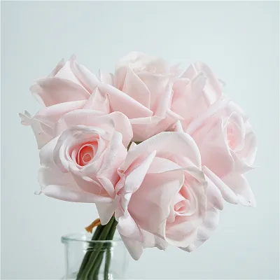Cheap Bulk Beautiful Head Ruffled Autumn-Colored Flowers Artificial Real Touch for Wedding Decoration