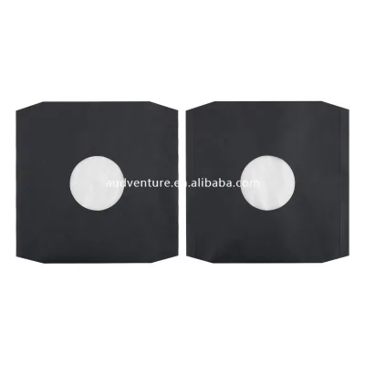 Corner Cut Design HDPE Paper 12" Record Sleeve with Plastic Insert, Packaged with 20 Pcs Vinyl Sleeve LP Record Vinyl Sleeve