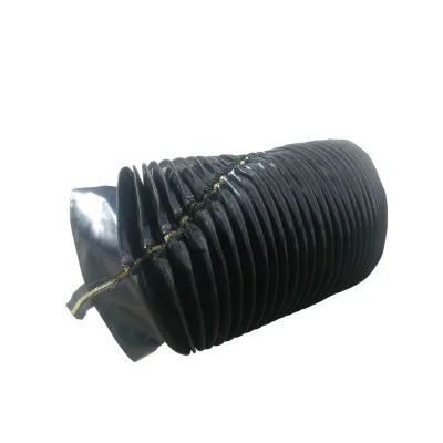 Sleeve Shape Flexible Plastic Cylinder Dust Cover Accordion Bellows Round Cover with Zipper Ends Steel Flange