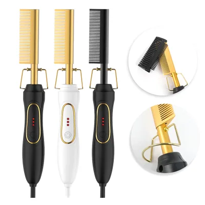 Multifunctional Anti Scald Wet & Dry Rechargeable Portable Home Adjustable Temp Fast Heat Styling Hair Safe Straightener Brush