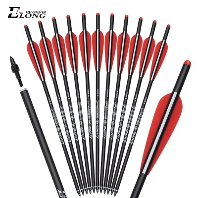 High Quality 20 22 Inch Hunting Crossbowl Arrows with 3.8" Vane Moon Nocks Mixed Carbon Bow Bolt Arrow