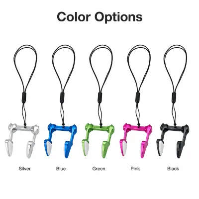 Sinodiving Factory Supply Adjustable Swimming Nose Clip Metal Frame Silicone Cushion with Safety Lanyard for Pool Training