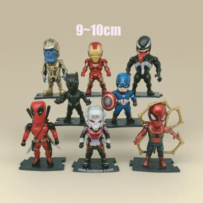 Trendy Cartoon Toy Popular Superhero Plastic Figure Set Cool Gift for US Hero Movie Fans Christmas Birthday Surprise Collectible