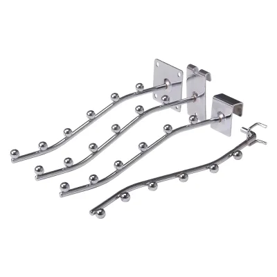 High Quality Ownway Supermarket Metal Chrome Wire Slatwall Display Hooks 3mm Wire 18-25.9 lb Capacity Light Duty Eco-Friendly