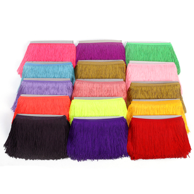 Wholesale Polyester Fringe Trim for Latin Dress Decoration Various Sizes Lace Curtain Ribbon Stage Costume DIY Shoes Use 10-50cm