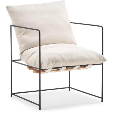 Nordic Simple Design Wrought Iron Sofa Chair for Small Apartment Living Room Furniture for Home Use