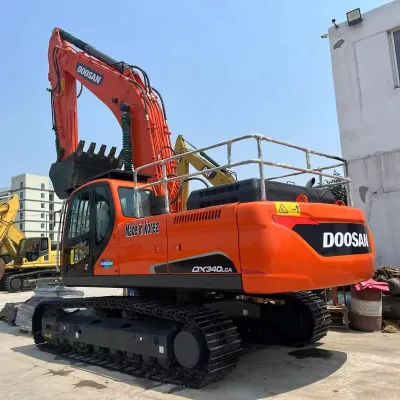 Used Excavator Doosan DX340LCA Mining Quarrying Strong Digging Power Fuel Efficient High Stability on Sale