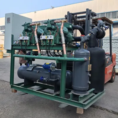 Cold Storage Room R290 Evaporative Refrigeration Freezer Semi Hermetic Reciprocating Piston Parallel Compressor Condensing Units