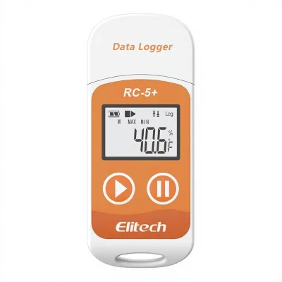 Elitech RC-5+Digital PDF USB Temperature Data Logger Reusable Recorder Refrigerator Thermometer 32000 Points High Accuracy China