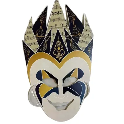 Halloween Costume Party Paper Face Masks With Iron String