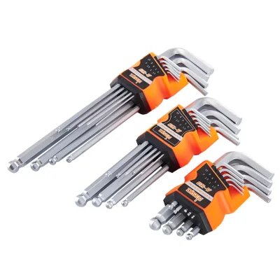 9 Pieces Short Long Arm Custom Ball Head Hex Wrench Key Set