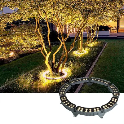 Outdoor Ip65 Waterproof Single Color Rgb Christmas Led Hug Tree Ring Lamp Light