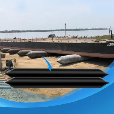 Puncture Protection ISO14409 Certified Marine Heavy Duty Rubber Launching Roller Airbags for Shipyard and Dock