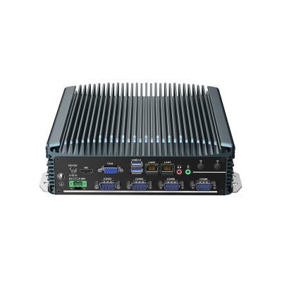 Fanless Industrial Controller Intel CPU DDR4 RAM SSD Expansion Dual LAN RS232 RS485 HD Outputs Multiple IO Ports Compact Mini Pc