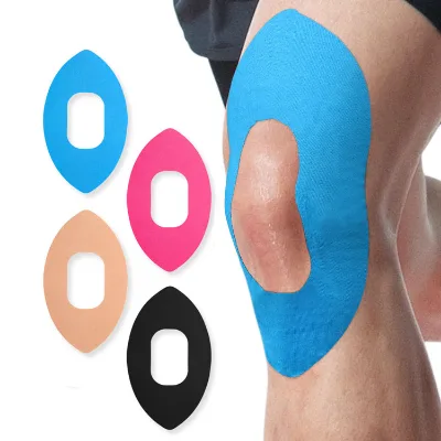 Pre-Cut Kinesiology Tape Knee Support with Patella Hole Design Custom Logo Private Label