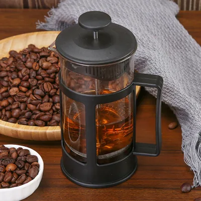 Cross-border E-commerce Stainless Steel Tea Infuser Heat-resistant Borosilicate French Press Pour-over Coffee Pot Light Luxury