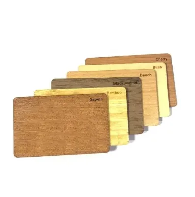 Custom Logo Printable Color Wood Blank Card R80 Size Printable Wooden Blank Card