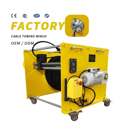 Fiber Optic Cable Winch with a Large Capacity of 300 Meters, Movable Mechanical Winch, Electric Cable Pull Winch China