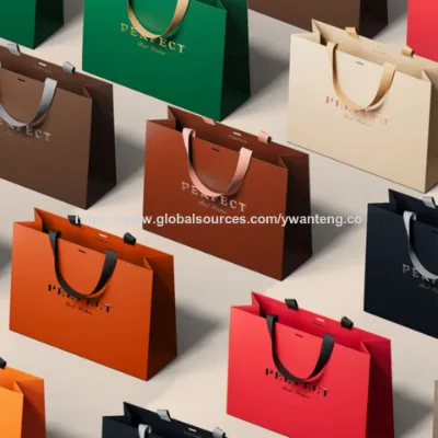 Boutique paper gift Bag Custom Printed Packaging Paper Bags for gift clothing jewelry Luxury Gift Bag with Your logo
