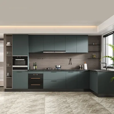Modern Custom Kitchen Cabinets Multi-Layer Plywood Flat Pack RTA Storage Cupboards OEM ODM Wholesale Supplier